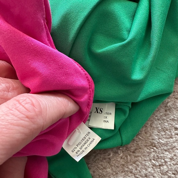 green + pink women’s crop tanks xs - Picture 2 of 6